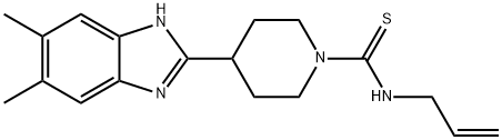 1-Piperidinecarbothioamide,4-(5,6-dimethyl-1H-benzimidazol-2-yl)-N-2-propenyl-(9CI) 结构式