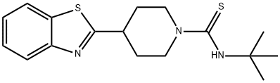 1-Piperidinecarbothioamide,4-(2-benzothiazolyl)-N-(1,1-dimethylethyl)-(9CI) 结构式