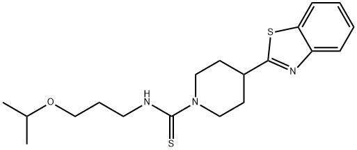 1-Piperidinecarbothioamide,4-(2-benzothiazolyl)-N-[3-(1-methylethoxy)propyl]-(9CI) 结构式