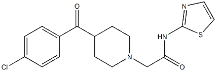 1-Piperidineacetamide,4-(4-chlorobenzoyl)-N-2-thiazolyl-(9CI) 结构式