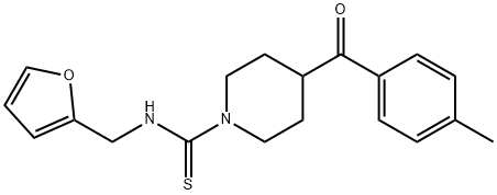 1-Piperidinecarbothioamide,N-(2-furanylmethyl)-4-(4-methylbenzoyl)-(9CI) 结构式