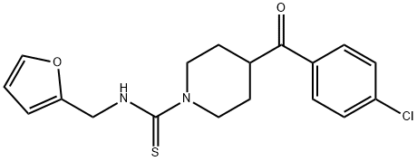 1-Piperidinecarbothioamide,4-(4-chlorobenzoyl)-N-(2-furanylmethyl)-(9CI) 结构式