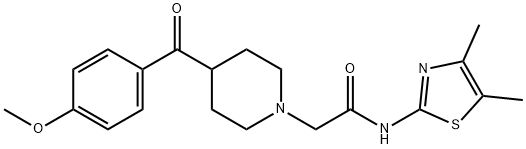 1-Piperidineacetamide,N-(4,5-dimethyl-2-thiazolyl)-4-(4-methoxybenzoyl)-(9CI) 结构式