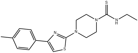 1-Piperazinecarbothioamide,N-ethyl-4-[4-(4-methylphenyl)-2-thiazolyl]-(9CI) 结构式