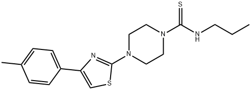 1-Piperazinecarbothioamide,4-[4-(4-methylphenyl)-2-thiazolyl]-N-propyl-(9CI) 结构式