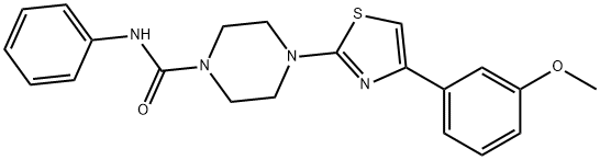 1-Piperazinecarboxamide,4-[4-(3-methoxyphenyl)-2-thiazolyl]-N-phenyl-(9CI) 结构式