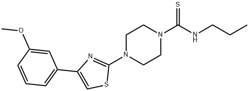 1-Piperazinecarbothioamide,4-[4-(3-methoxyphenyl)-2-thiazolyl]-N-propyl-(9CI) 结构式