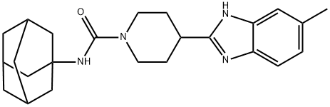 1-Piperidinecarboxamide,4-(5-methyl-1H-benzimidazol-2-yl)-N-tricyclo[3.3.1.13,7]dec-1-yl-(9CI) 结构式