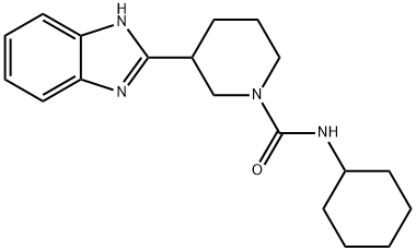 1-Piperidinecarboxamide,3-(1H-benzimidazol-2-yl)-N-cyclohexyl-(9CI) 结构式