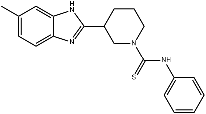 1-Piperidinecarbothioamide,3-(5-methyl-1H-benzimidazol-2-yl)-N-phenyl-(9CI) 结构式