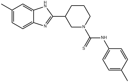 1-Piperidinecarbothioamide,3-(5-methyl-1H-benzimidazol-2-yl)-N-(4-methylphenyl)-(9CI) 结构式