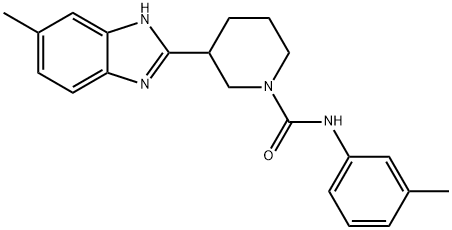 1-Piperidinecarboxamide,3-(5-methyl-1H-benzimidazol-2-yl)-N-(3-methylphenyl)-(9CI) 结构式