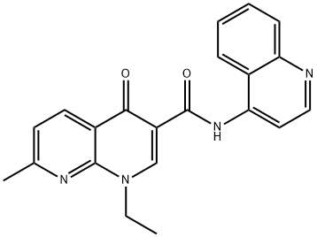 1,8-Naphthyridine-3-carboxamide,1-ethyl-1,4-dihydro-7-methyl-4-oxo-N-4-quinolinyl-(9CI) 结构式