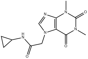 7H-Purine-7-acetamide,N-cyclopropyl-1,2,3,6-tetrahydro-1,3-dimethyl-2,6-dioxo-(9CI) 结构式