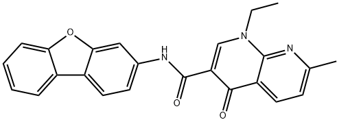 1,8-Naphthyridine-3-carboxamide,N-dibenzofuran-3-yl-1-ethyl-1,4-dihydro-7-methyl-4-oxo-(9CI) 结构式