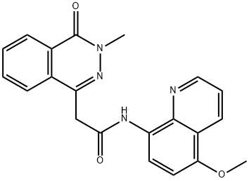 1-Phthalazineacetamide,3,4-dihydro-N-(5-methoxy-8-quinolinyl)-3-methyl-4-oxo-(9CI) 结构式