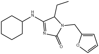 2H-Imidazol-2-one,4-(cyclohexylamino)-5-ethyl-1-(2-furanylmethyl)-1,5-dihydro-(9CI) 结构式