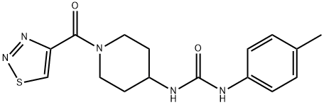 4-Piperidinamine,N-[[(4-methylphenyl)amino]carbonyl]-1-(1,2,3-thiadiazol-4-ylcarbonyl)-(9CI) 结构式