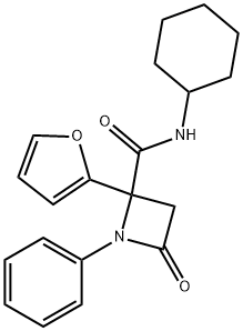 2-Azetidinecarboxamide,N-cyclohexyl-2-(2-furanyl)-4-oxo-1-phenyl-(9CI) 结构式