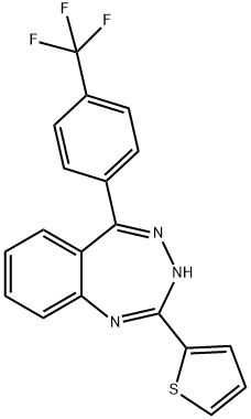 1H-1,3,4-Benzotriazepine,2-(2-thienyl)-5-[4-(trifluoromethyl)phenyl]-(9CI) 结构式