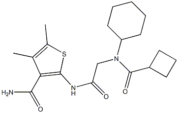 3-Thiophenecarboxamide,2-[[[(cyclobutylcarbonyl)cyclohexylamino]acetyl]amino]-4,5-dimethyl-(9CI) 结构式
