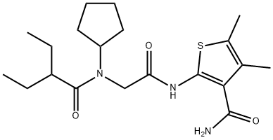 3-Thiophenecarboxamide,2-[[[cyclopentyl(2-ethyl-1-oxobutyl)amino]acetyl]amino]-4,5-dimethyl-(9CI) 结构式