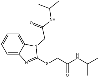 1H-Benzimidazole-1-acetamide,N-(1-methylethyl)-2-[[2-[(1-methylethyl)amino]-2-oxoethyl]thio]-(9CI) 结构式