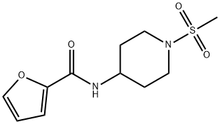 2-Furancarboxamide,N-[1-(methylsulfonyl)-4-piperidinyl]-(9CI) 结构式