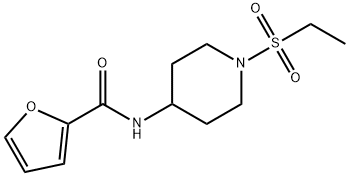 2-Furancarboxamide,N-[1-(ethylsulfonyl)-4-piperidinyl]-(9CI) 结构式