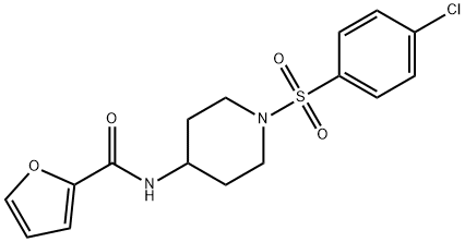 2-Furancarboxamide,N-[1-[(4-chlorophenyl)sulfonyl]-4-piperidinyl]-(9CI) 结构式