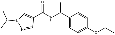 1H-Pyrazole-4-carboxamide,N-[1-(4-ethoxyphenyl)ethyl]-1-(1-methylethyl)-(9CI) 结构式