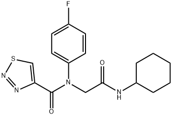 1,2,3-Thiadiazole-4-carboxamide,N-[2-(cyclohexylamino)-2-oxoethyl]-N-(4-fluorophenyl)-(9CI) 结构式