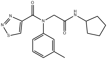1,2,3-Thiadiazole-4-carboxamide,N-[2-(cyclopentylamino)-2-oxoethyl]-N-(3-methylphenyl)-(9CI) 结构式