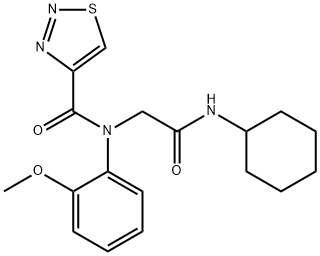 1,2,3-Thiadiazole-4-carboxamide,N-[2-(cyclohexylamino)-2-oxoethyl]-N-(2-methoxyphenyl)-(9CI) 结构式