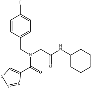 1,2,3-Thiadiazole-4-carboxamide,N-[2-(cyclohexylamino)-2-oxoethyl]-N-[(4-fluorophenyl)methyl]-(9CI) 结构式