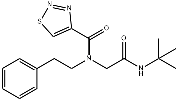 1,2,3-Thiadiazole-4-carboxamide,N-[2-[(1,1-dimethylethyl)amino]-2-oxoethyl]-N-(2-phenylethyl)-(9CI) 结构式