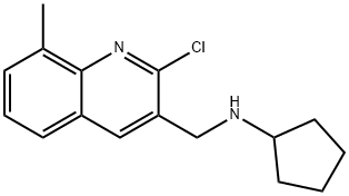 3-Quinolinemethanamine,2-chloro-N-cyclopentyl-8-methyl-(9CI) 结构式