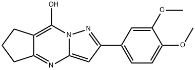 5H-Cyclopenta[d]pyrazolo[1,5-a]pyrimidin-8-ol,2-(3,4-dimethoxyphenyl)-6,7-dihydro-(9CI) 结构式