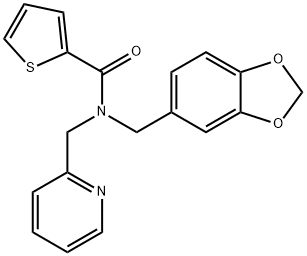 2-Thiophenecarboxamide,N-(1,3-benzodioxol-5-ylmethyl)-N-(2-pyridinylmethyl)-(9CI) 结构式