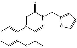 4H-1,4-Benzoxazine-4-acetamide,N-(2-furanylmethyl)-2,3-dihydro-2-methyl-3-oxo-(9CI) 结构式