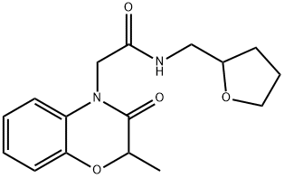 4H-1,4-Benzoxazine-4-acetamide,2,3-dihydro-2-methyl-3-oxo-N-[(tetrahydro-2-furanyl)methyl]-(9CI) 结构式