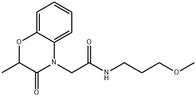 4H-1,4-Benzoxazine-4-acetamide,2,3-dihydro-N-(3-methoxypropyl)-2-methyl-3-oxo-(9CI) 结构式