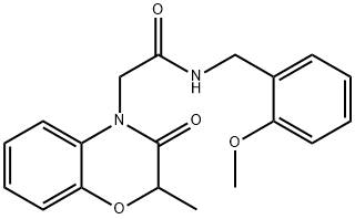 4H-1,4-Benzoxazine-4-acetamide,2,3-dihydro-N-[(2-methoxyphenyl)methyl]-2-methyl-3-oxo-(9CI) 结构式