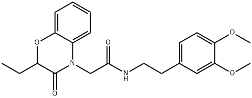 4H-1,4-Benzoxazine-4-acetamide,N-[2-(3,4-dimethoxyphenyl)ethyl]-2-ethyl-2,3-dihydro-3-oxo-(9CI) 结构式