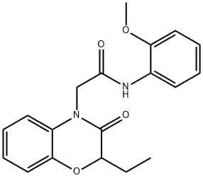 4H-1,4-Benzoxazine-4-acetamide,2-ethyl-2,3-dihydro-N-(2-methoxyphenyl)-3-oxo-(9CI) 结构式