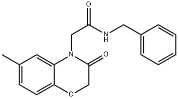 4H-1,4-Benzoxazine-4-acetamide,2,3-dihydro-6-methyl-3-oxo-N-(phenylmethyl)-(9CI) 结构式