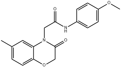 4H-1,4-Benzoxazine-4-acetamide,2,3-dihydro-N-(4-methoxyphenyl)-6-methyl-3-oxo-(9CI) 结构式