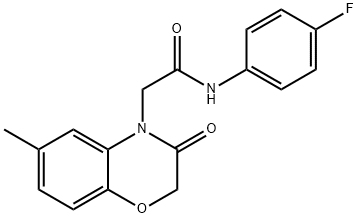 4H-1,4-Benzoxazine-4-acetamide,N-(4-fluorophenyl)-2,3-dihydro-6-methyl-3-oxo-(9CI) 结构式