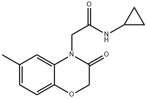 4H-1,4-Benzoxazine-4-acetamide,N-cyclopropyl-2,3-dihydro-6-methyl-3-oxo-(9CI) 结构式