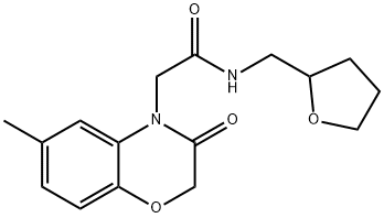 4H-1,4-Benzoxazine-4-acetamide,2,3-dihydro-6-methyl-3-oxo-N-[(tetrahydro-2-furanyl)methyl]-(9CI) 结构式